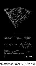 Strange Vector Shapes Poster Template. Geometric figures, distortion, variety of kinks and transformations. Shapes are great for  web pages social media t-shirts sci-fi scenes postcards logos