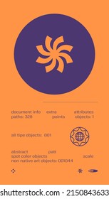 Strange Vector Shapes Poster Template. Geometric figures, distortion, variety of kinks and transformations. Shapes are great for  web pages social media t-shirts sci-fi scenes postcards logos