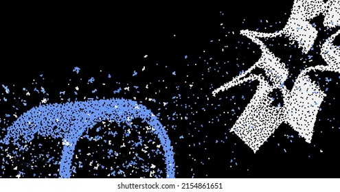 Strange Vector Shapes Poster Template. Geometric figures, distortion, variety of kinks and transformations. Shapes are great for  web pages social media t-shirts sci-fi scenes postcards logos