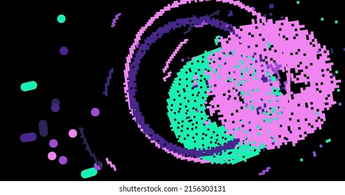 Strange Vector Shapes Poster Template. Geometric figures, distortion, variety of kinks and transformations. Shapes are great for  web pages social media t-shirts sci-fi scenes postcards logos