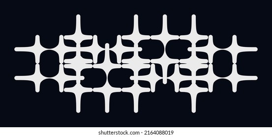 Strange Vector Shapes Poster Template. Geometric figures, distortion, variety of kinks and transformations. Shapes are great for  web pages social media t-shirts sci-fi scenes postcards logos