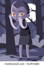 stranger alien girl in the woods