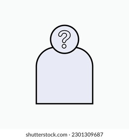 Strangeres Symbol. Anonymes, unbekanntes Persönlichkeitssymbol.