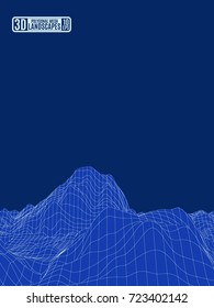 Stranger net mountain landscape from grounds darkly blue color
