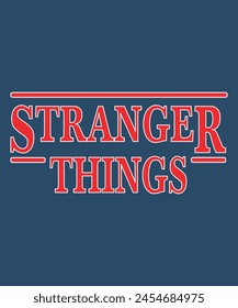 Stranger Things Typography T-Shirt Design