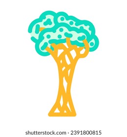 vectores de iconos de color de la amazona de la jungla de higo estrangulador. signo de la amazonía de la jungla de higos estranguladores. ilustración de símbolo aislado