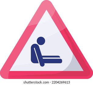 Strangulation Red Triangle Vector Icon Design, Modern traffic guide warning sign, Regulatory and recognizable symbol, Mandatory Road signage stock illustration, Risk of Suffocation Concept