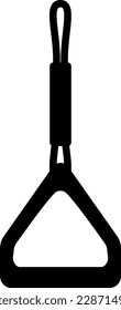 A strap isolated vector silhouette.