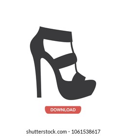 Strap Platform Heel Vector Icon