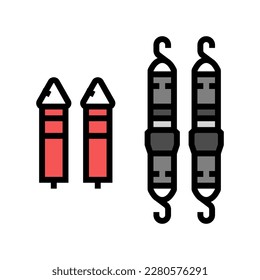 strap system garage tool color icon vector. strap system garage tool sign. isolated symbol illustration