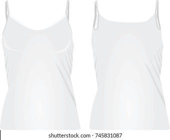 Strap top women t shirt. vector illustration