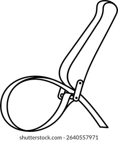 Strap wrench. Vector outline icon.
