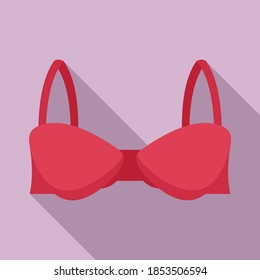 Strapless bra icon. Flat illustration of strapless bra vector icon for web design