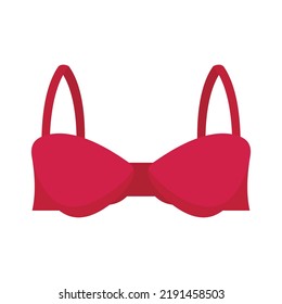 Strapless bra icon. Flat illustration of strapless bra vector icon isolated on white background