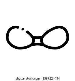 Strapless Bra Icon Vector. Outline Strapless Bra Sign. Isolated Contour Symbol Illustration