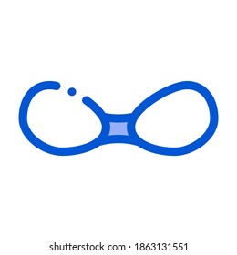 Strapless Bra Icon Vector. Outline Strapless Bra Sign. Isolated Contour Symbol Illustration