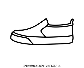 strapless shoes icon side view, simple icon