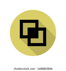 icono de sombra larga de estrata. Glifo simple, vector plano de iconos web para ui y ux, sitio web o aplicación móvil