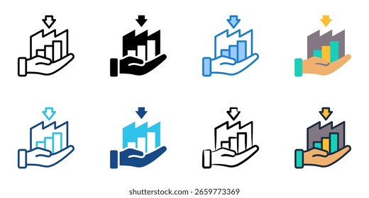 Strategic Acquirer icon set multiple style collection 
