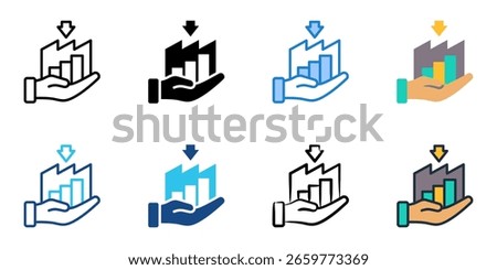 Strategic Acquirer icon set multiple style collection 
