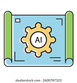 Strategic Ai Business Planning Vector Icon design