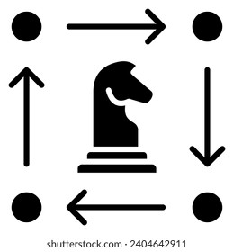Strategic Alignment Icon Linie, Vektorgrafik