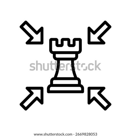 Strategic Alignment Icon Outline Vector Illustration