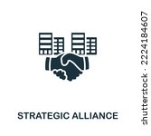 Strategic Alliance icon. Monochrome simple Global Business icon for templates, web design and infographics