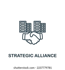 Strategic Alliance icon. Monochrome simple Global Business icon for templates, web design and infographics