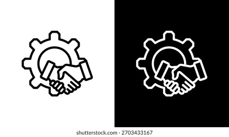 Strategic Alliance With Icon Set Design