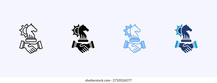 Strategic Alliances Icon Set Multiple Style Collection Element For Design