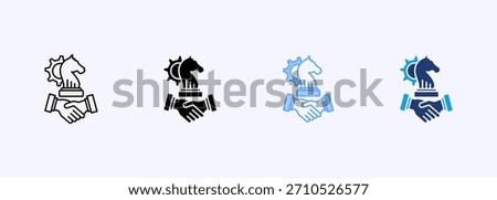 Strategic Alliances Icon Set Multiple Style Collection Element For Design