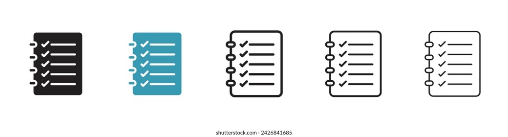 Strategic Blueprint Vector Icon Set. Project Plan Vector Symbol for UI Design.