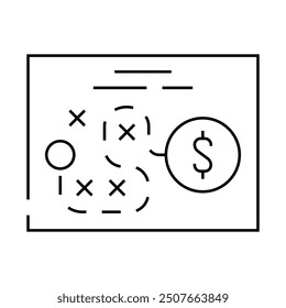 strategic business intelligence line icon vector. strategic business intelligence sign. isolated contour symbol black illustration