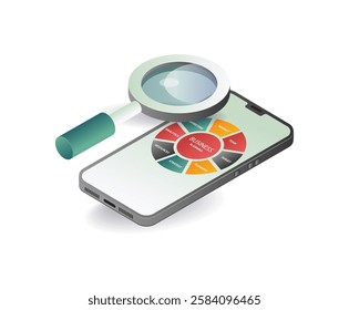 Strategic business plan analysis concept illustration