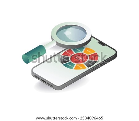 Strategic business plan analysis concept illustration