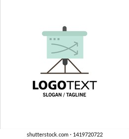Strategic, Business, Plan, Planning, Graph Business Logo Template. Flat Color