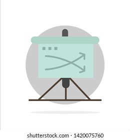 Strategic, Business, Plan, Planning, Graph Abstract Circle Background Flat color Icon