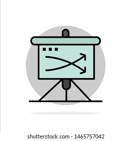 Strategic, Business, Plan, Planning, Graph Abstract Circle Background Flat color Icon. Vector Icon Template background
