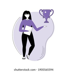 Strategic business planning concept. Business mission, brand success. Vector illustration.