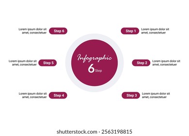 Strategic Business Planning Made Visual, 6-Step Infographic Template with Detailed Icons