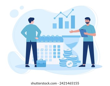 strategic business planning mission vision competitive intelligence goals philosophy brand success trending concept flat illustration