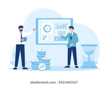  strategic business planning mission vision competitive intelligence goals philosophy brand success trending concept flat illustration