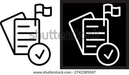 strategic conclusion Two-tone version in black and white background