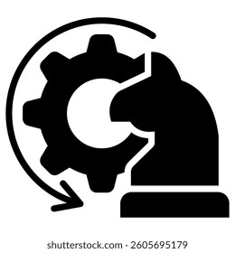 Strategic Decision Icon Element for Design