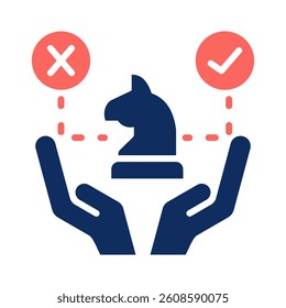 Strategic Decision Icon Element for Design