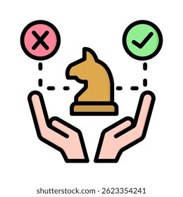 Strategic Decision Icon Element for Design