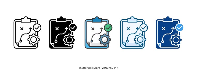 Strategic Decision Icon Set Multiple Style Collection