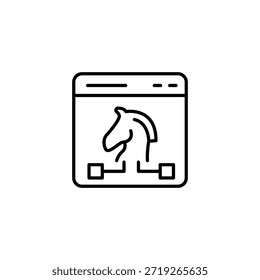 Strategic Digital Planning Concept With Chess Horse Head