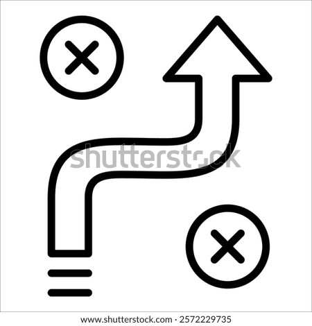 Strategic Direction Icon Element For Design
